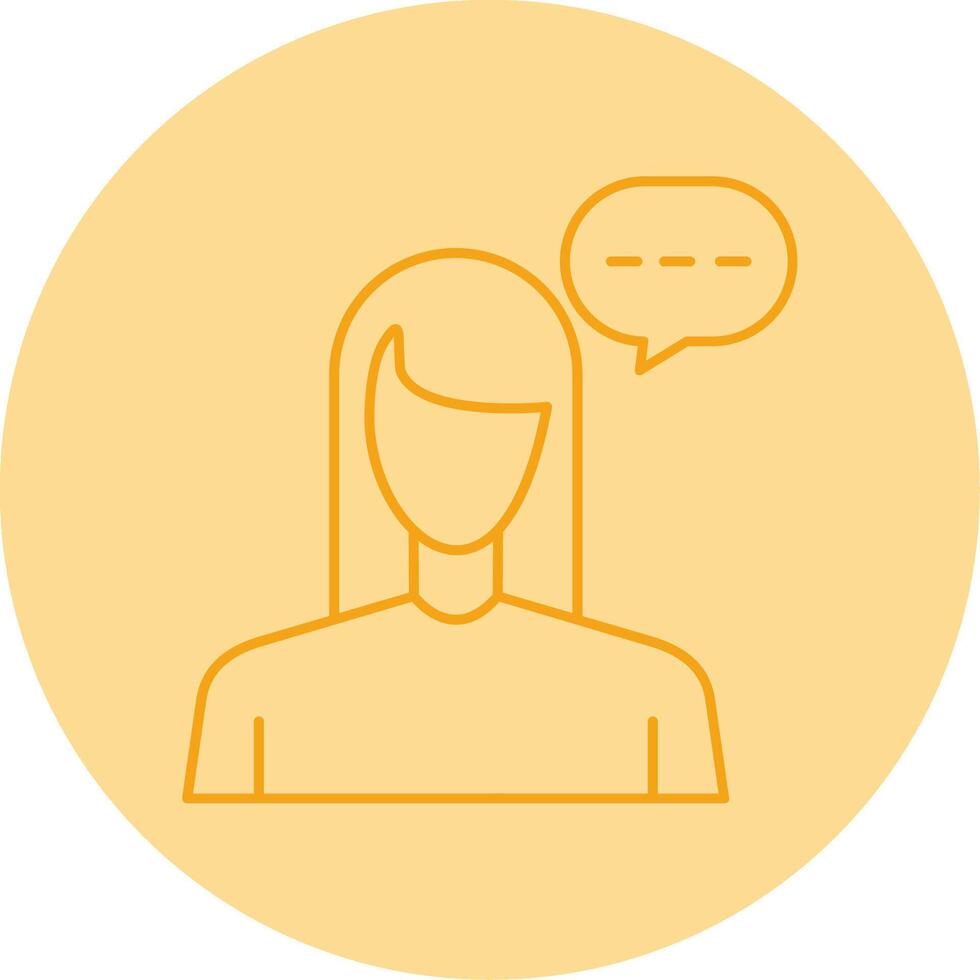 Virtual Assistant Line Dual Tone Circle Icon vector