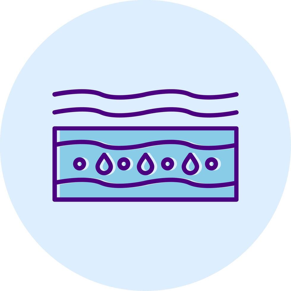 Moisturizing Line Dual Tone Circle Icon vector