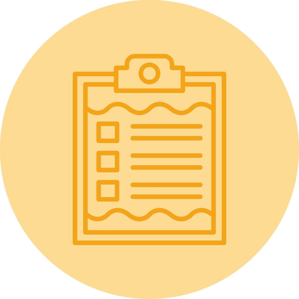 Clipboard Line Dual Tone Circle Icon vector
