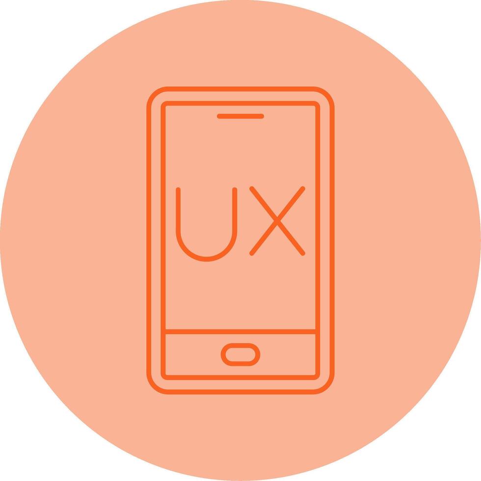 Ux Design Line Dual Tone Circle Icon vector