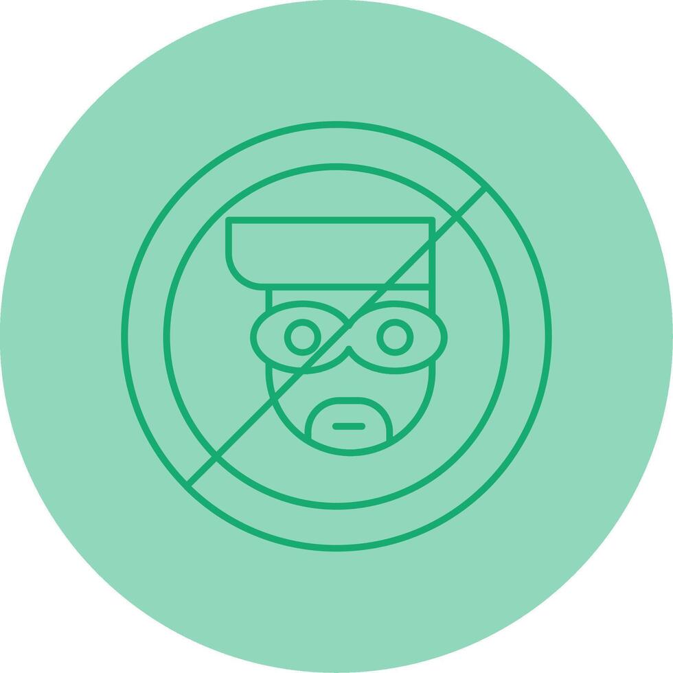 Anti Theft Line Dual Tone Circle Icon vector