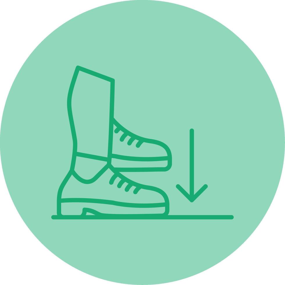 Stamp Line Dual Tone Circle Icon vector