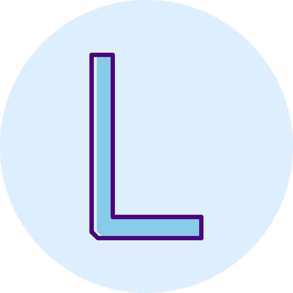 Capital L Icon vector