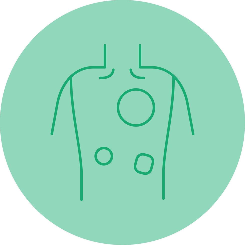Eczema Line Dual Tone Circle Icon vector