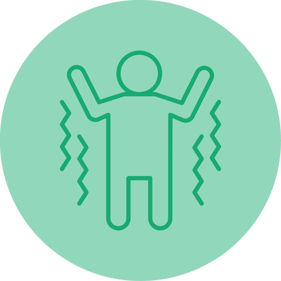 Tremor Line Dual Tone Circle Icon vector