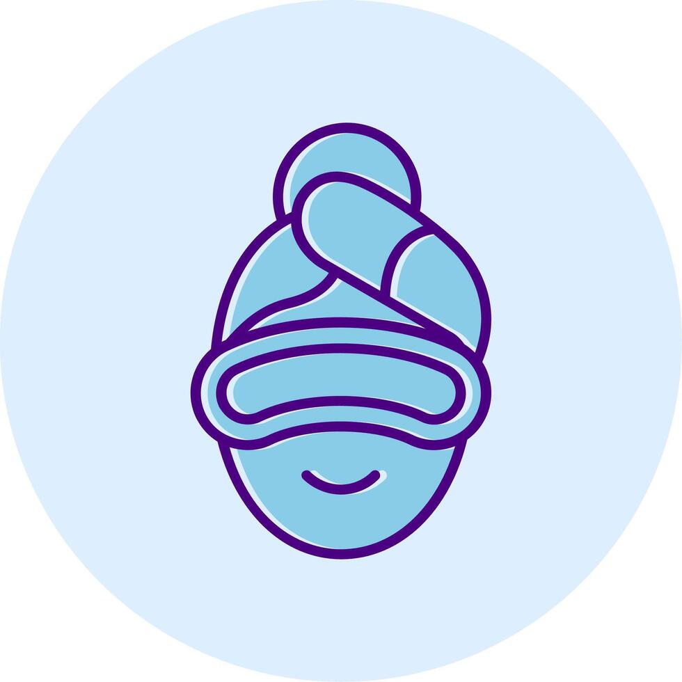 Eye Mask Line Dual Tone Circle Icon vector