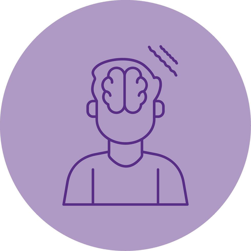 Parkinson Line Dual Tone Circle Icon vector