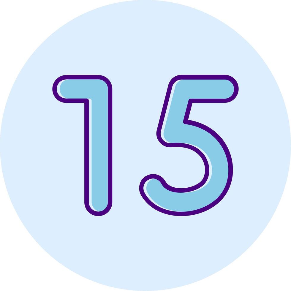Fifteen Line Dual Tone Circle Icon vector