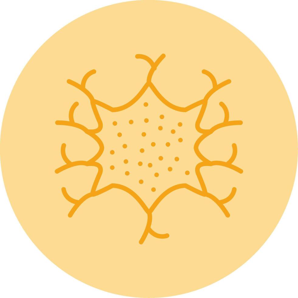 Microglia Line Dual Tone Circle Icon vector