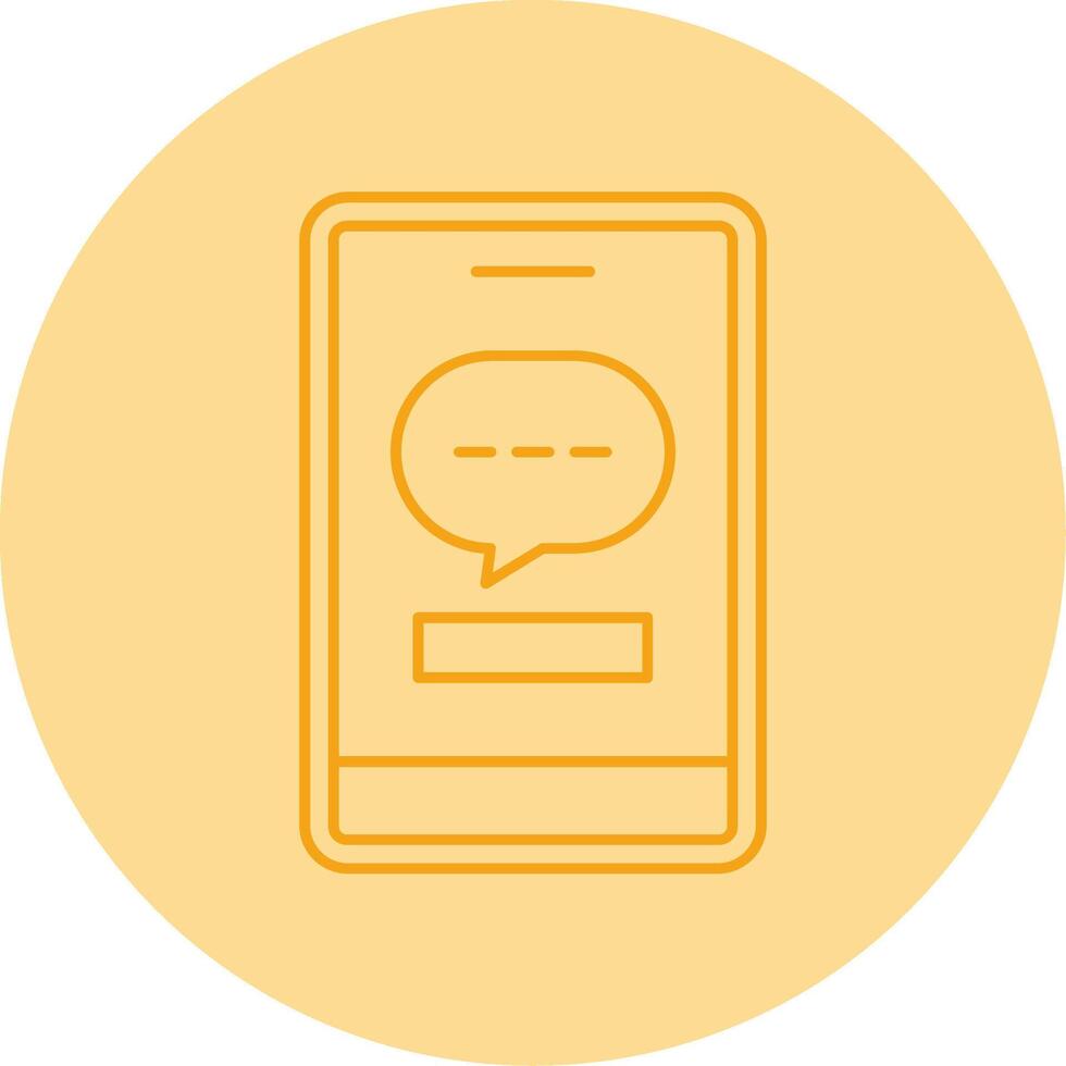 Phone Message Line Dual Tone Circle Icon vector