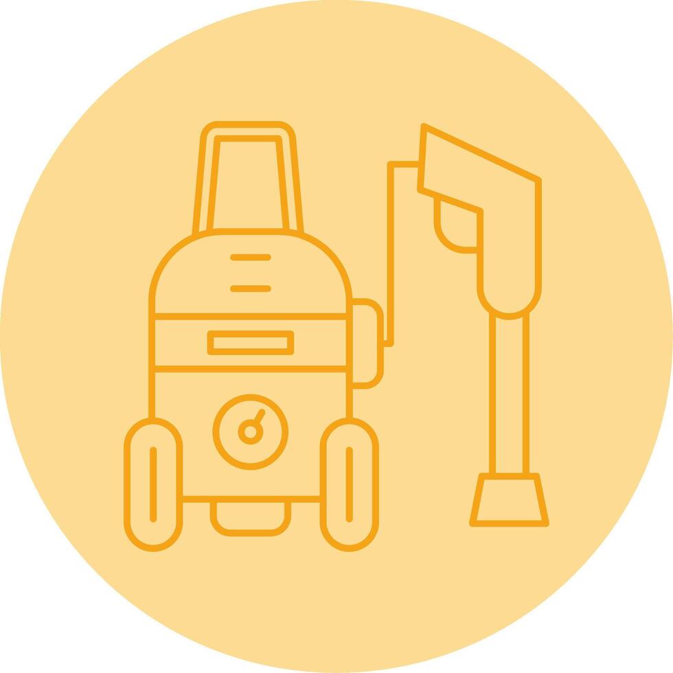 Power Wash Line Dual Tone Circle Icon vector