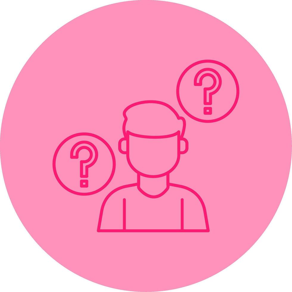 Memory Loss Line Dual Tone Circle Icon vector