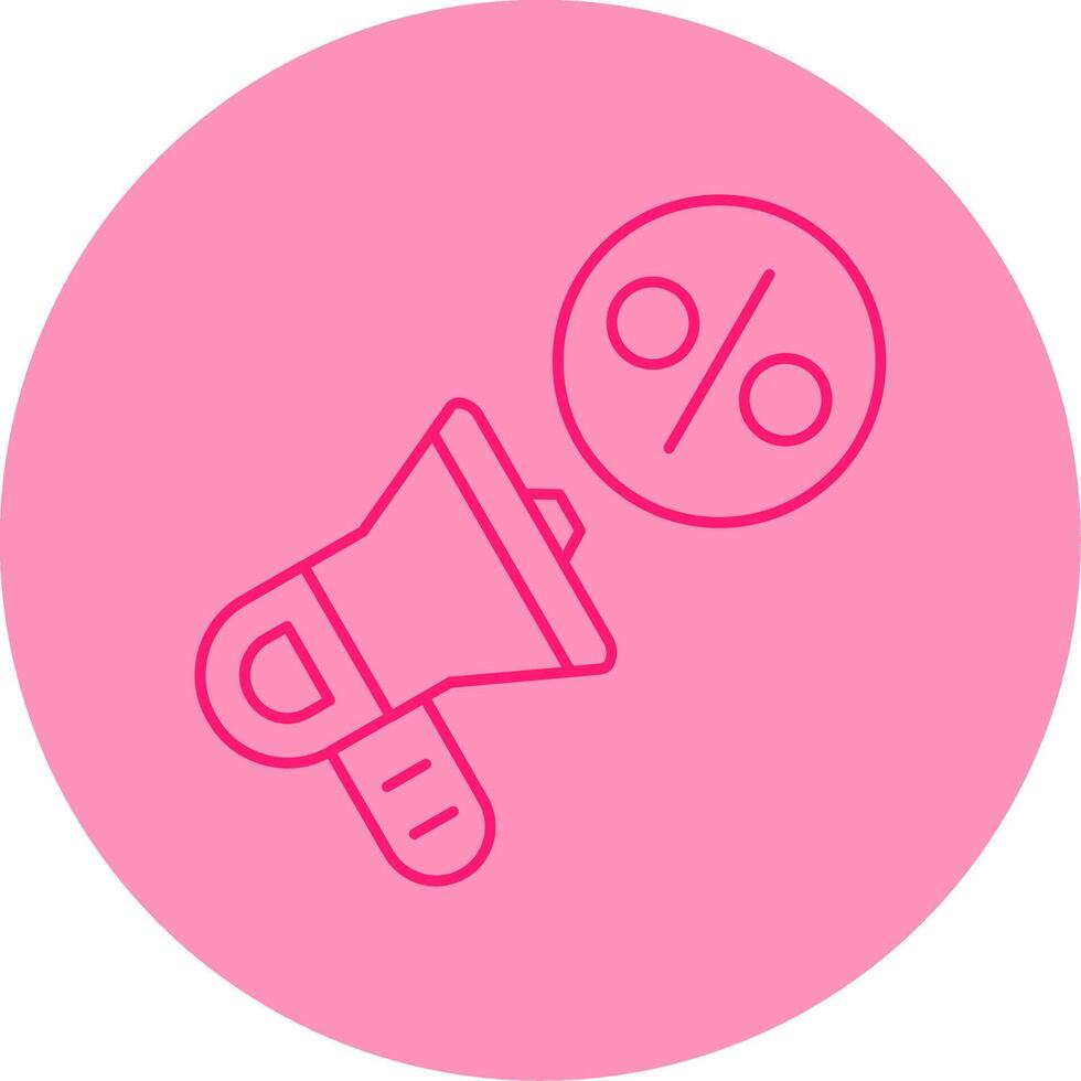 Promotion Line Dual Tone Circle Icon vector