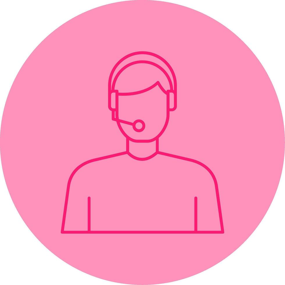 Virtual Assistant Line Dual Tone Circle Icon vector