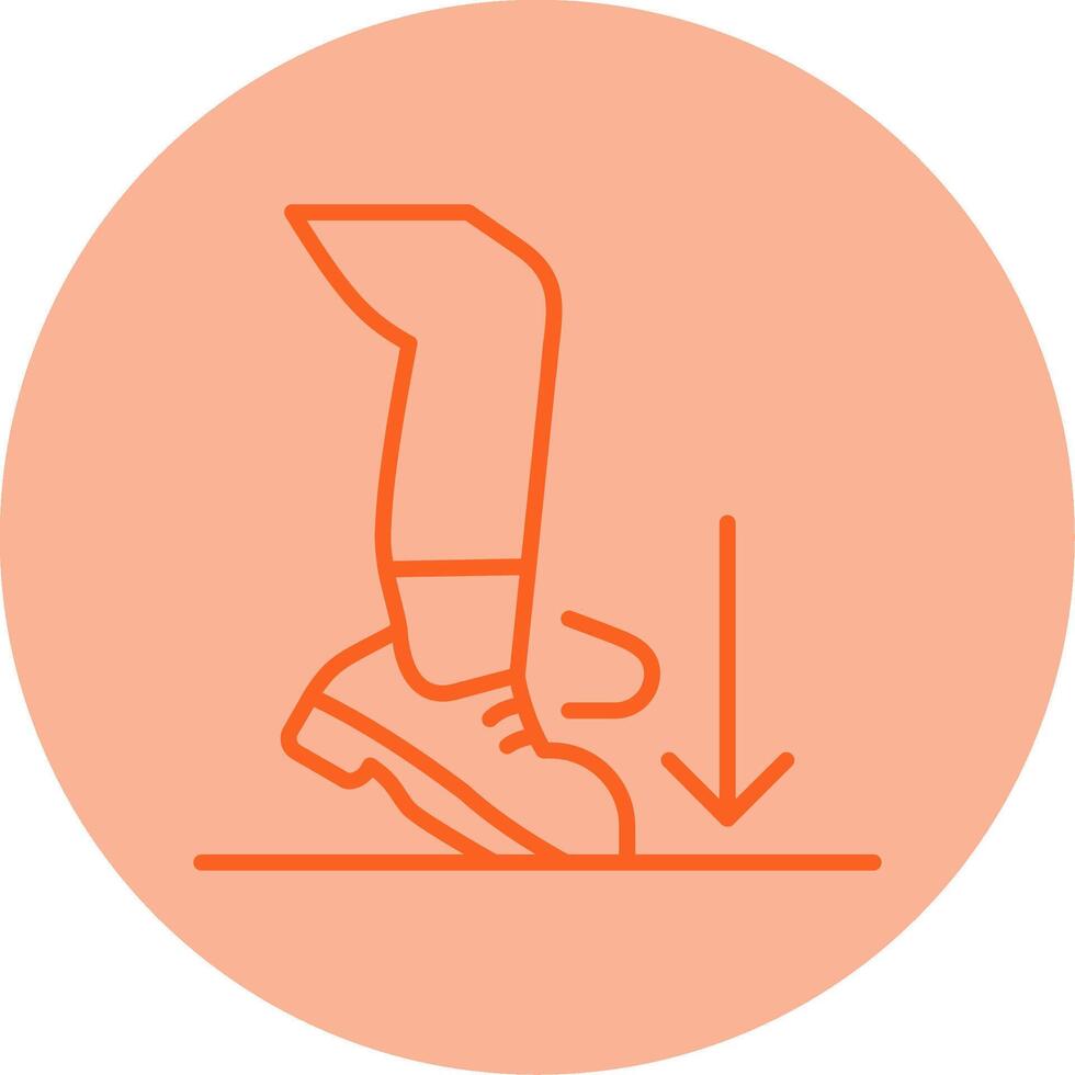 Ball Dig Line Dual Tone Circle Icon vector