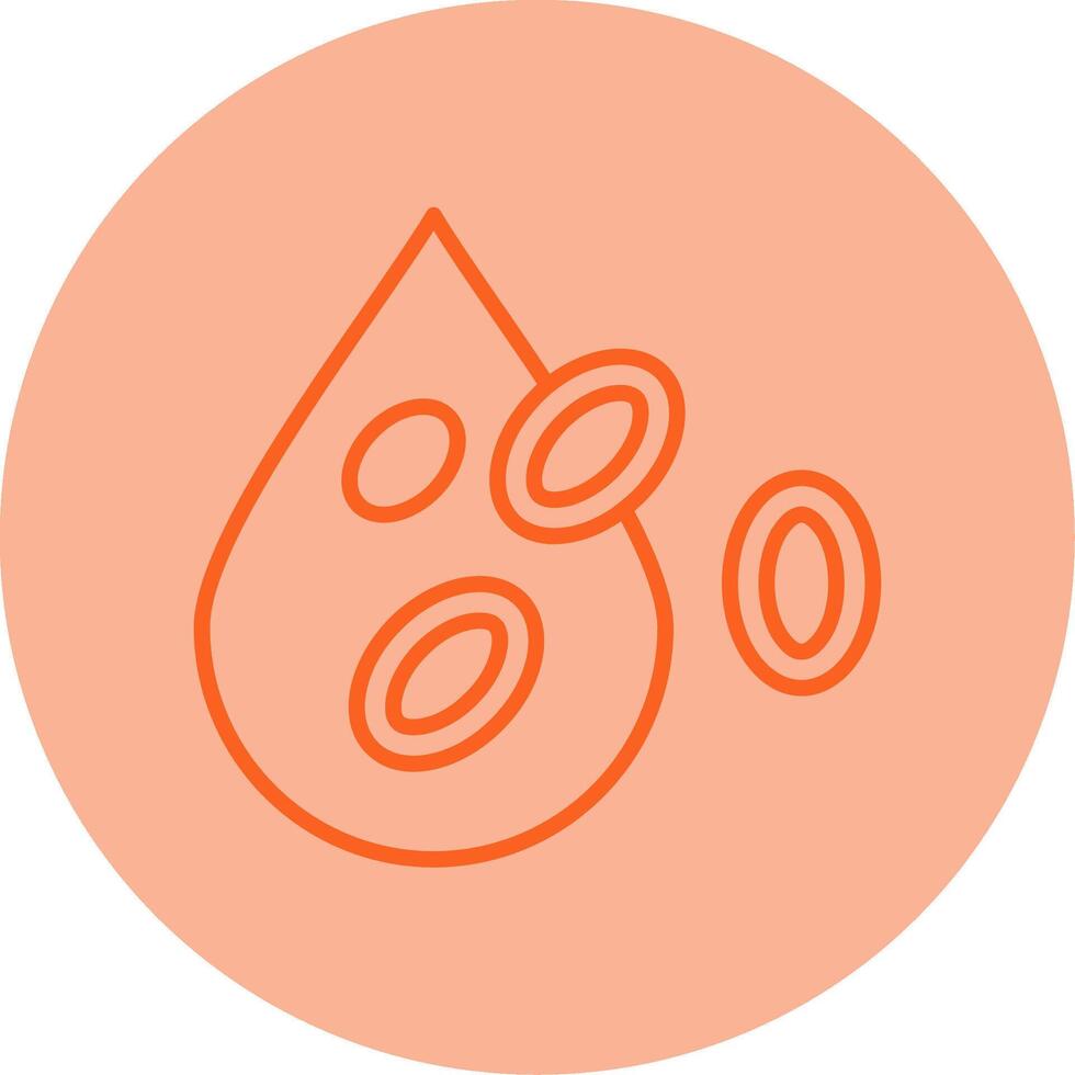 Platelet Line Dual Tone Circle Icon vector