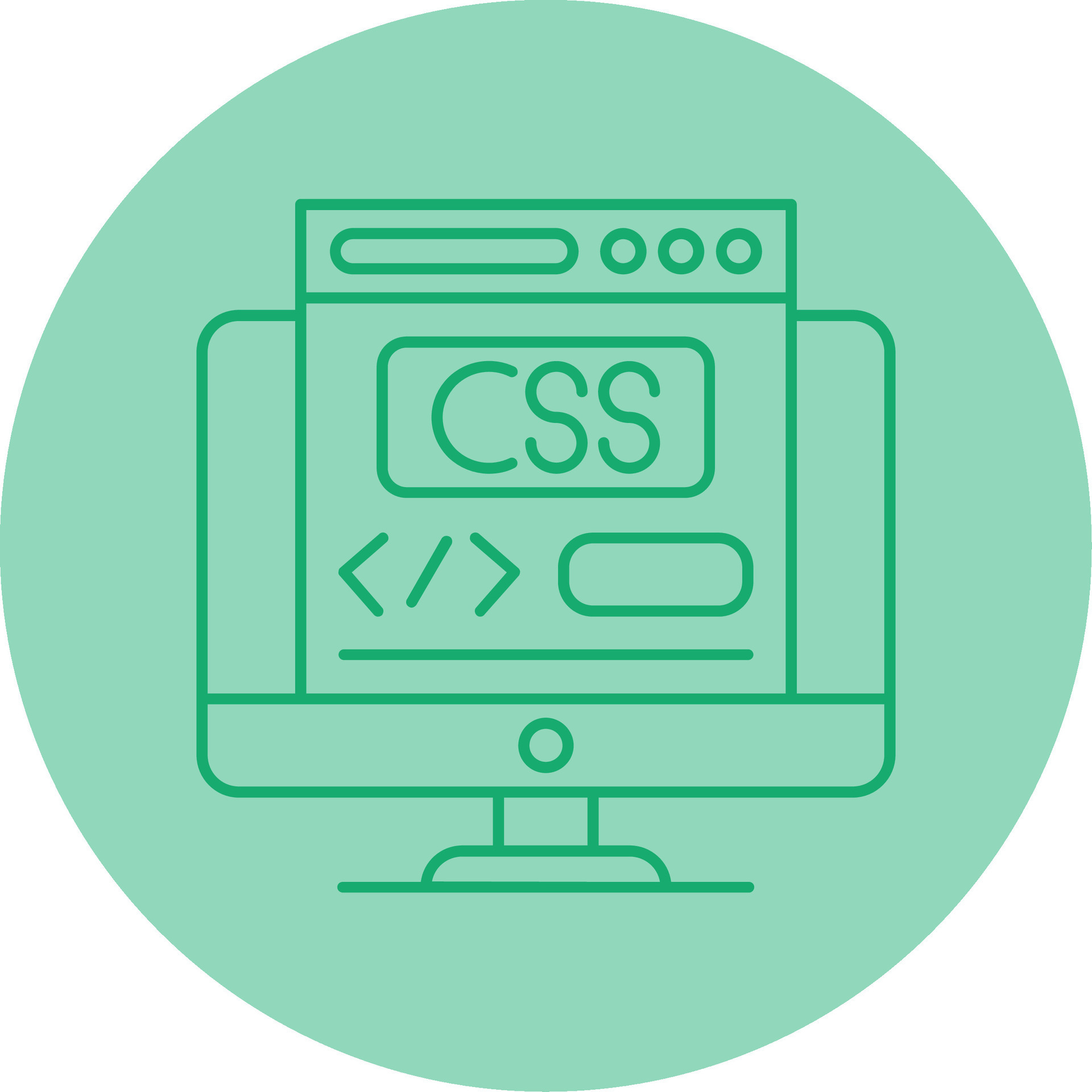 Css Line Dual Tone Circle Icon 47476329 Vector Art at Vecteezy