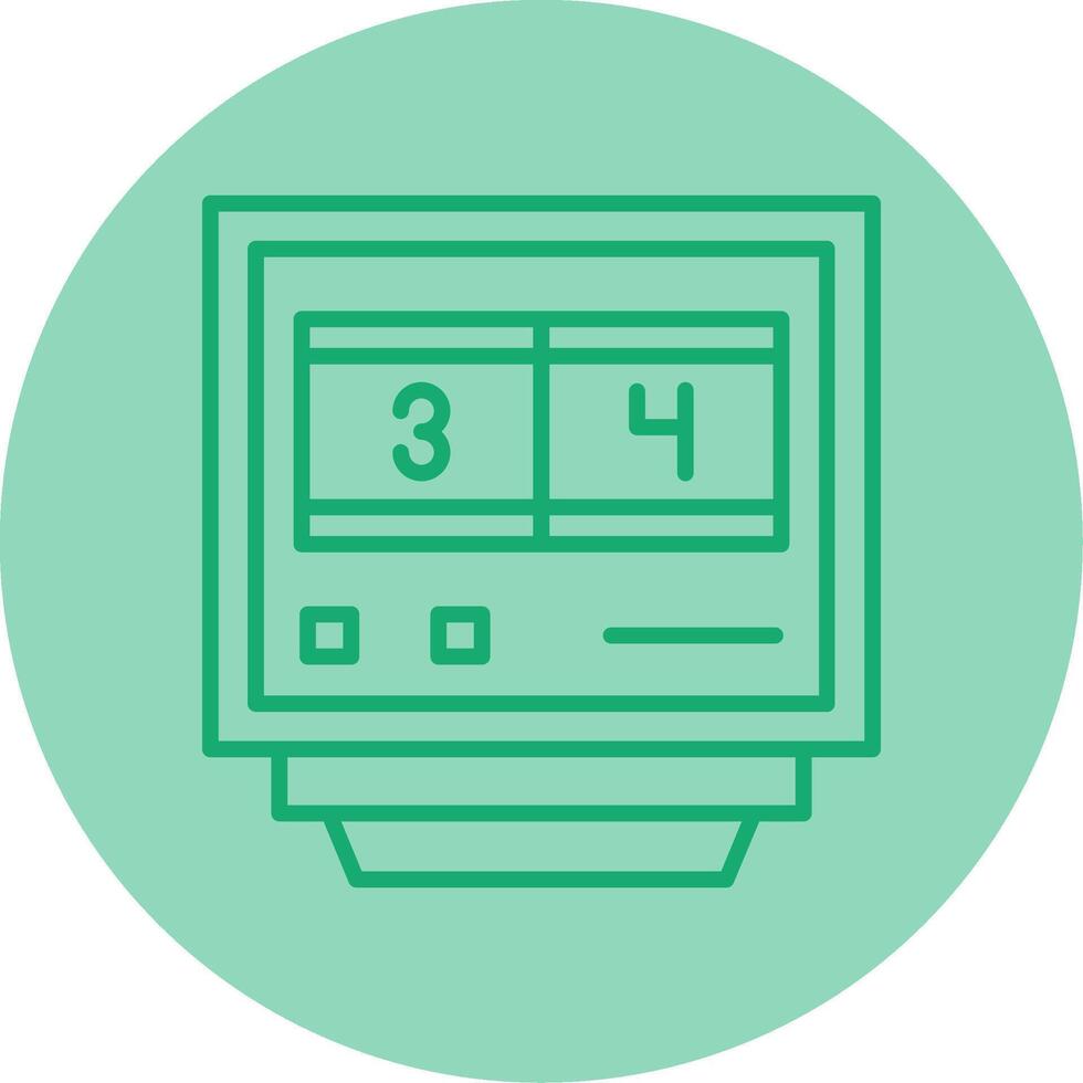 Lap Counters Line Dual Tone Circle Icon vector