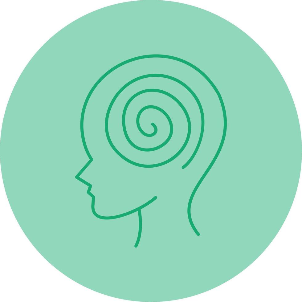 Hallucination Line Dual Tone Circle Icon vector