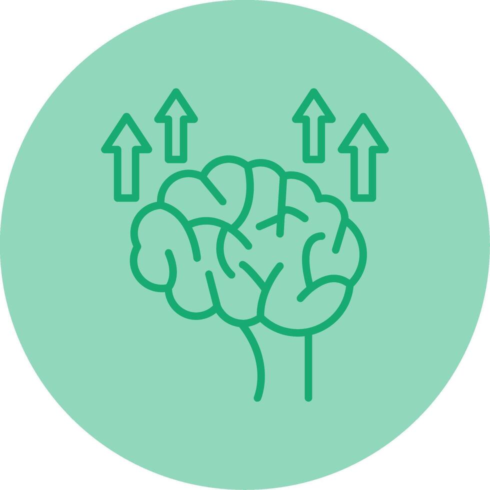 Neuroplasticity Line Dual Tone Circle Icon vector