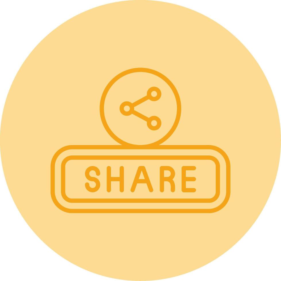 Share Line Dual Tone Circle Icon vector