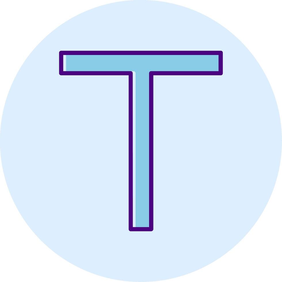 Capital T Icon vector