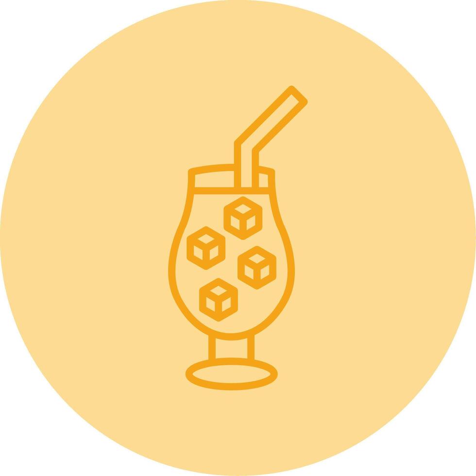 Ice Line Dual Tone Circle Icon vector