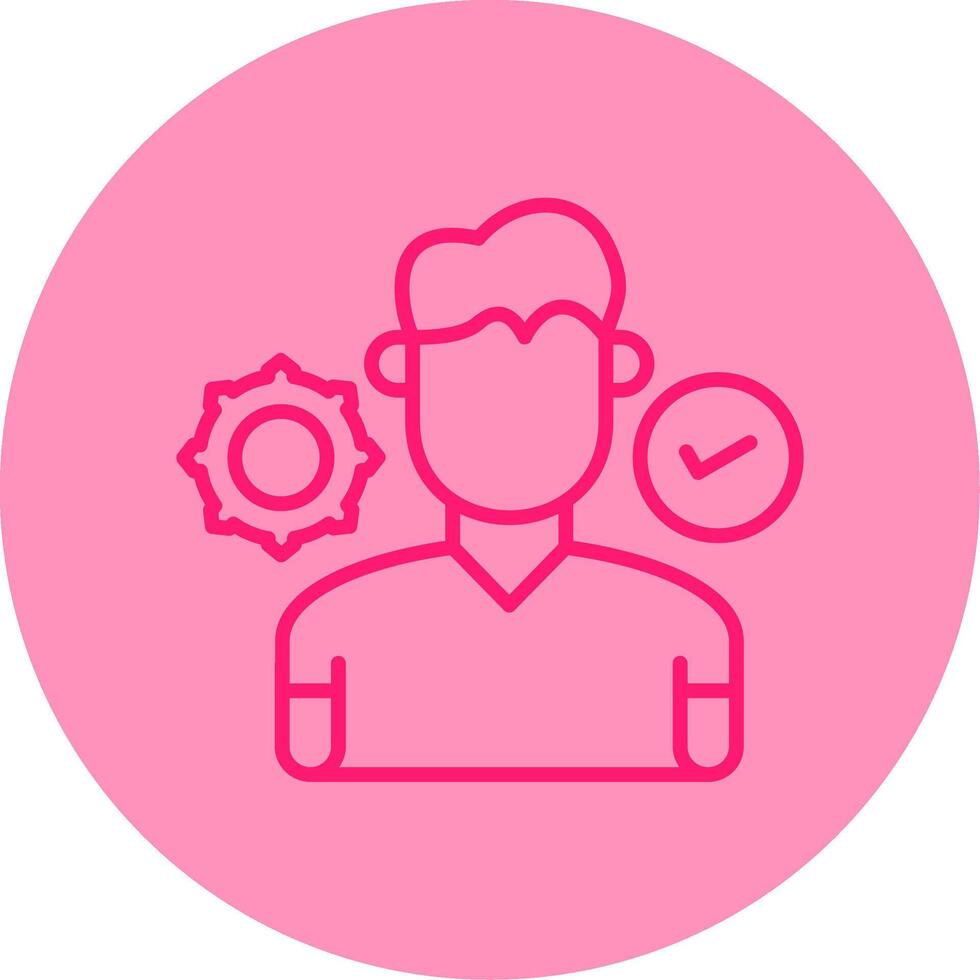 Coach Line Dual Tone Circle Icon vector