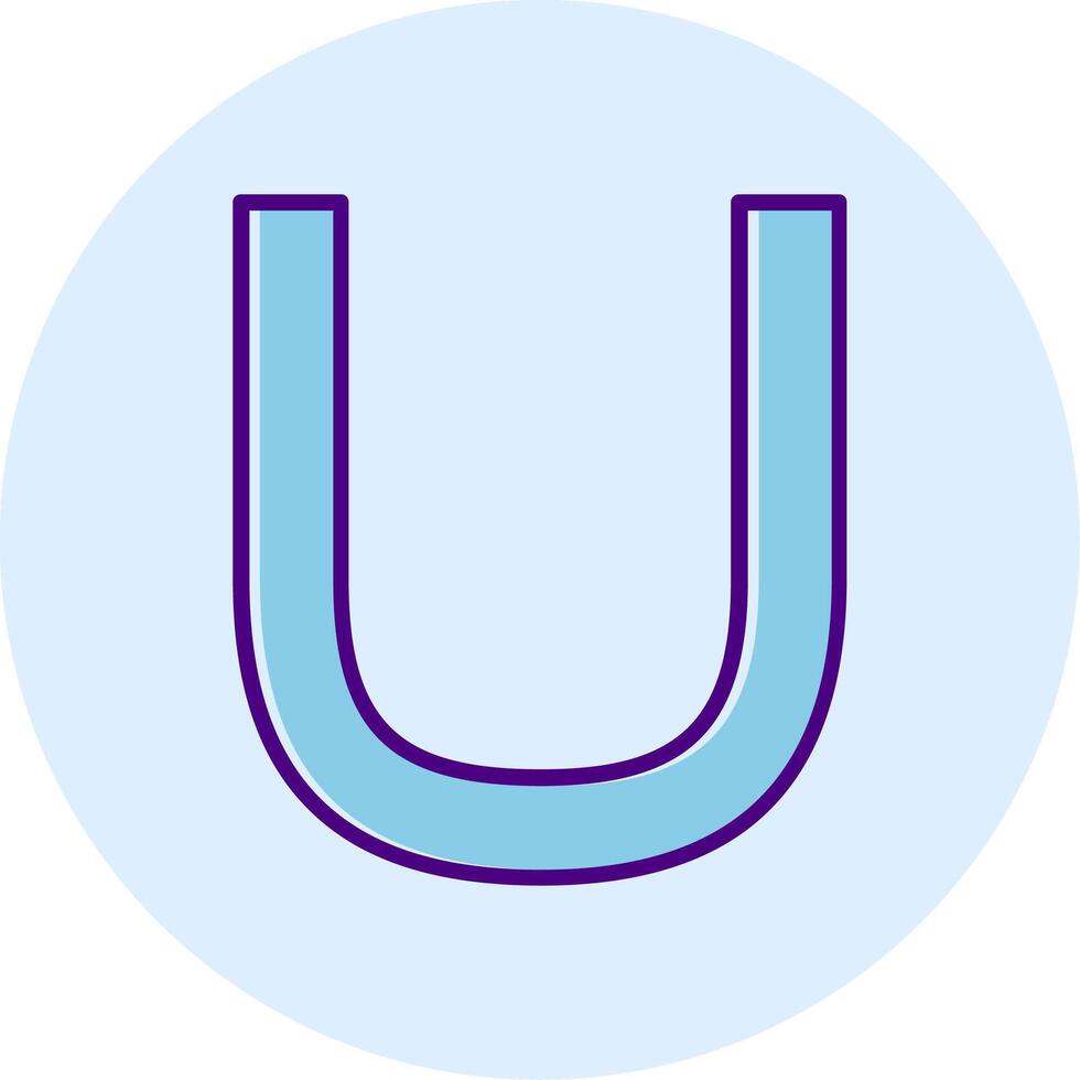 Capital U Icon vector
