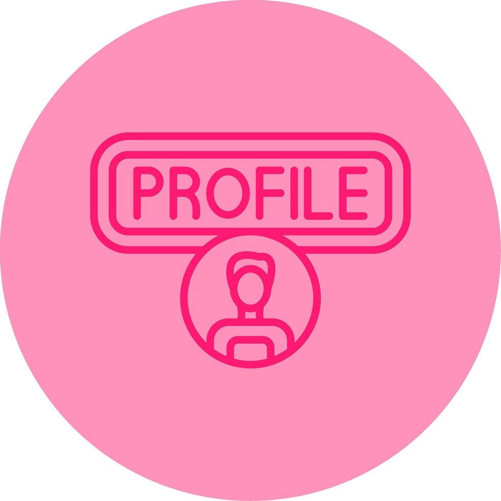 User Profile Line Dual Tone Circle Icon vector