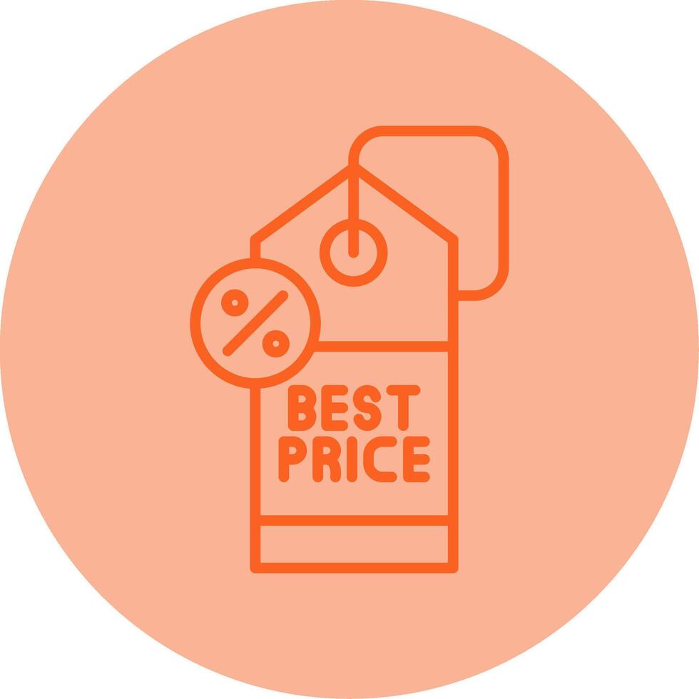 Best Price Line Dual Tone Circle Icon vector
