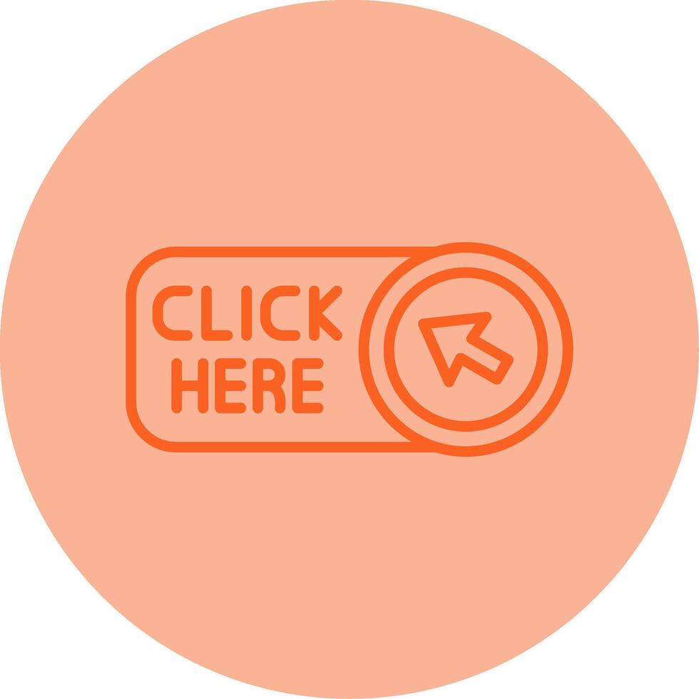 Click Here Line Dual Tone Circle Icon vector