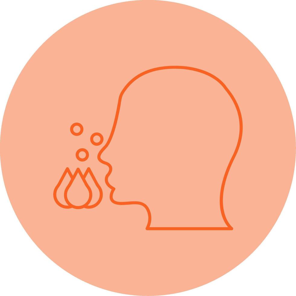Pollen Allergy Line Dual Tone Circle Icon vector
