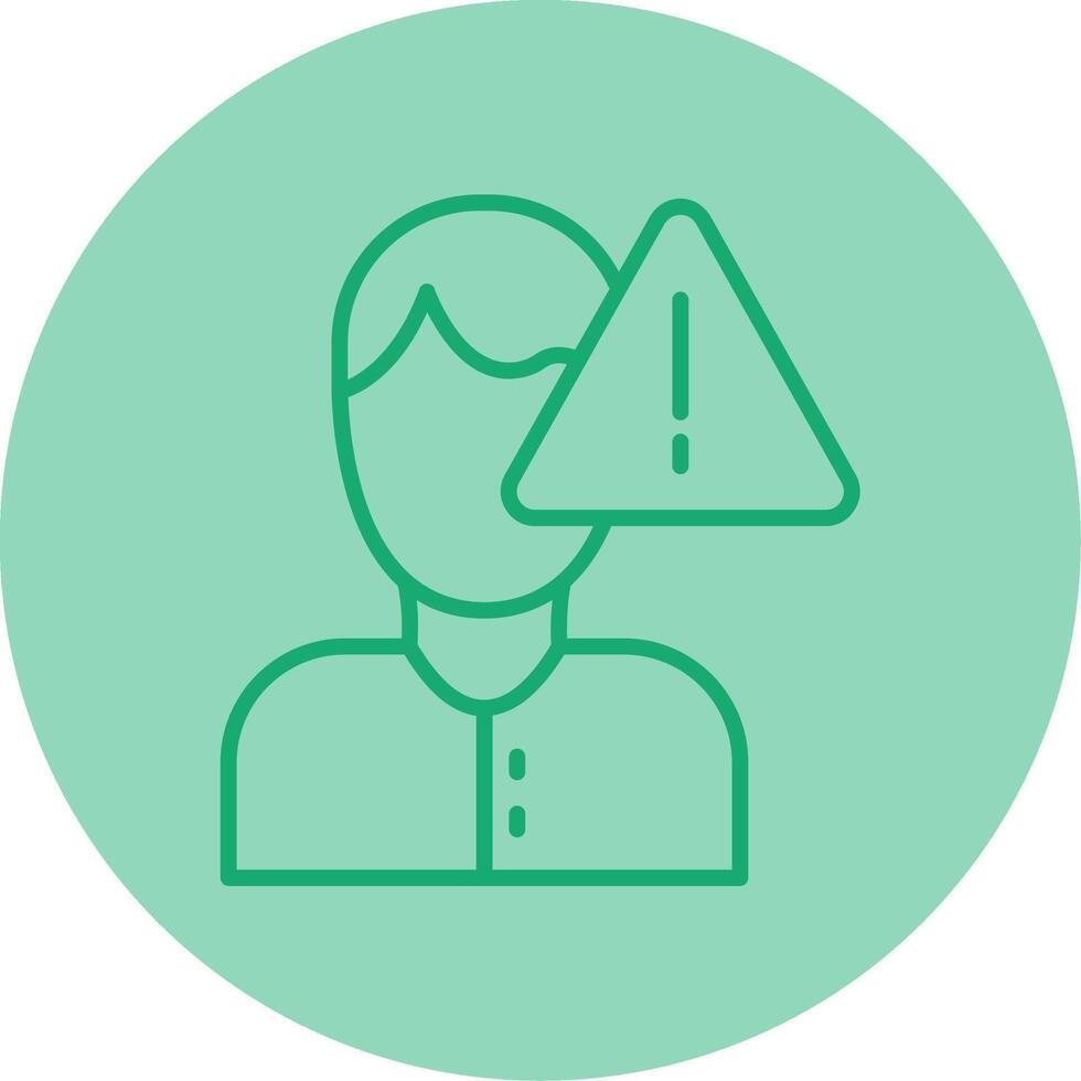 Danger Line Dual Tone Circle Icon vector