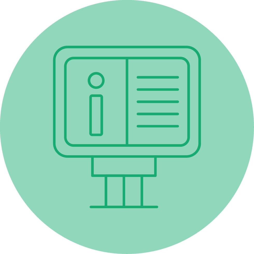 Information Board Line Dual Tone Circle Icon vector