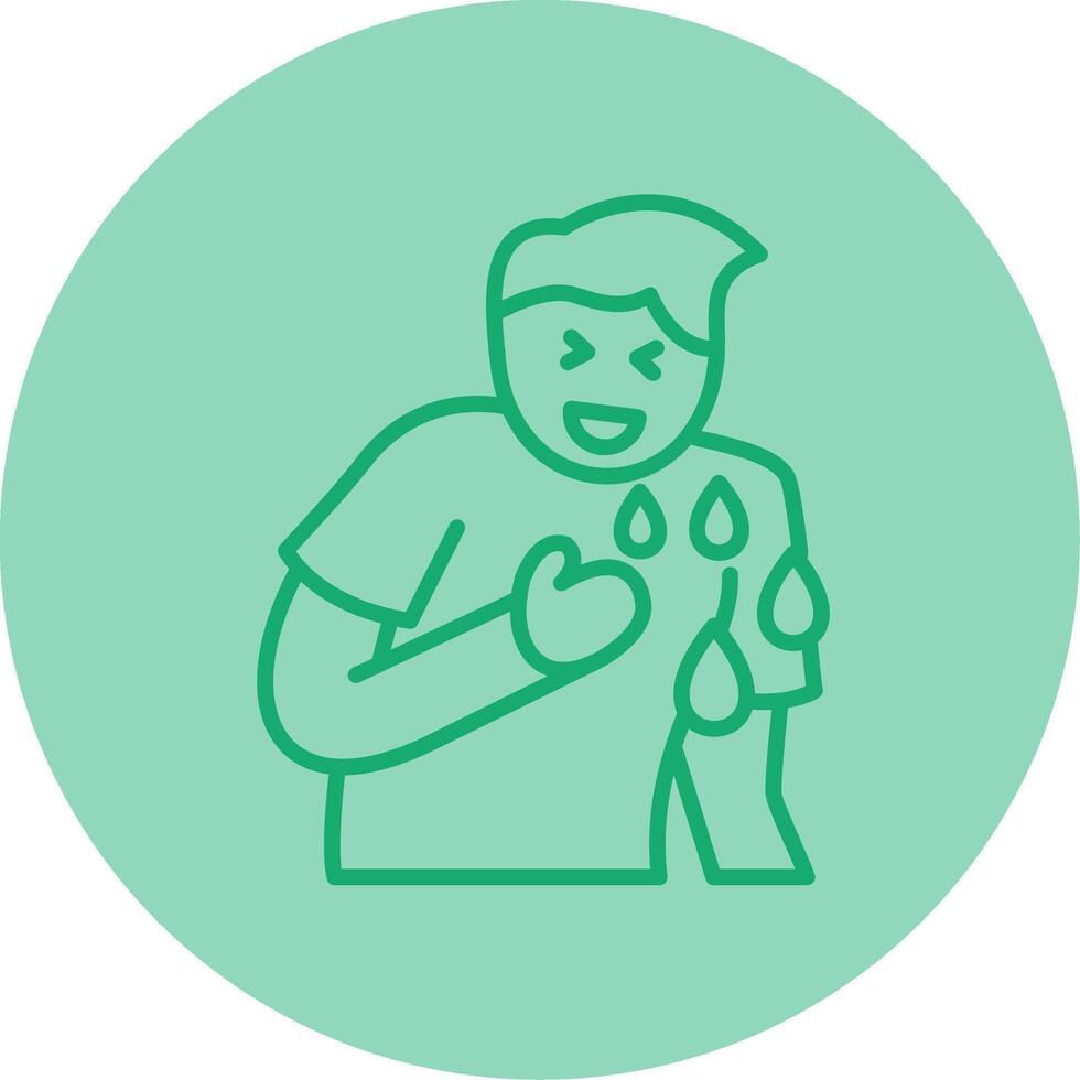 Hemoptysis Line Dual Tone Circle Icon vector
