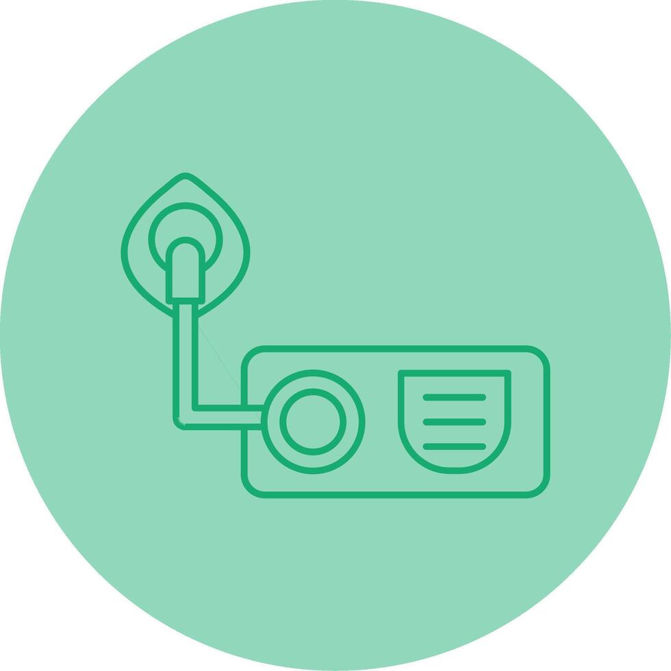 Oxygen Line Dual Tone Circle Icon vector
