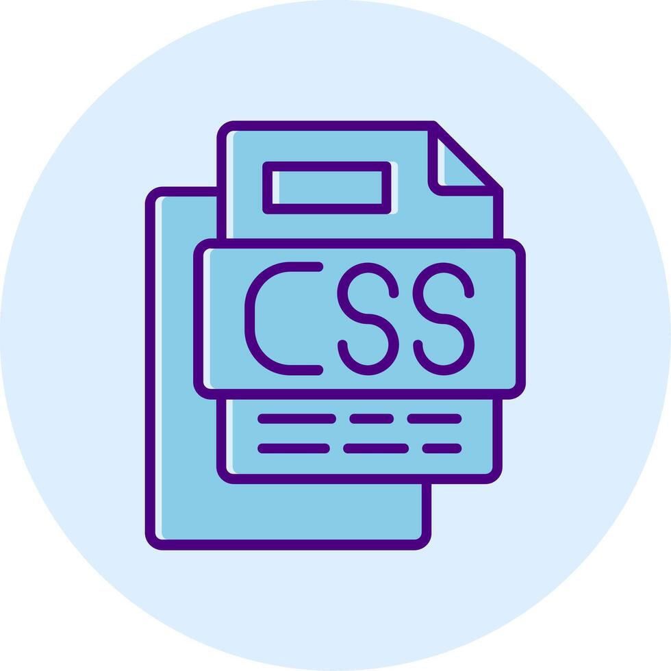 css archivo línea doble tono circulo icono vector