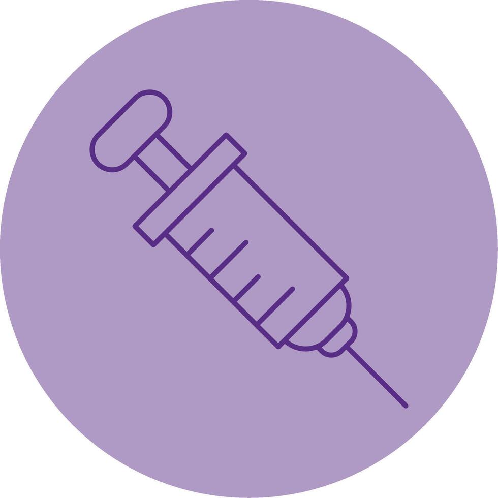 Injection Line Dual Tone Circle Icon vector