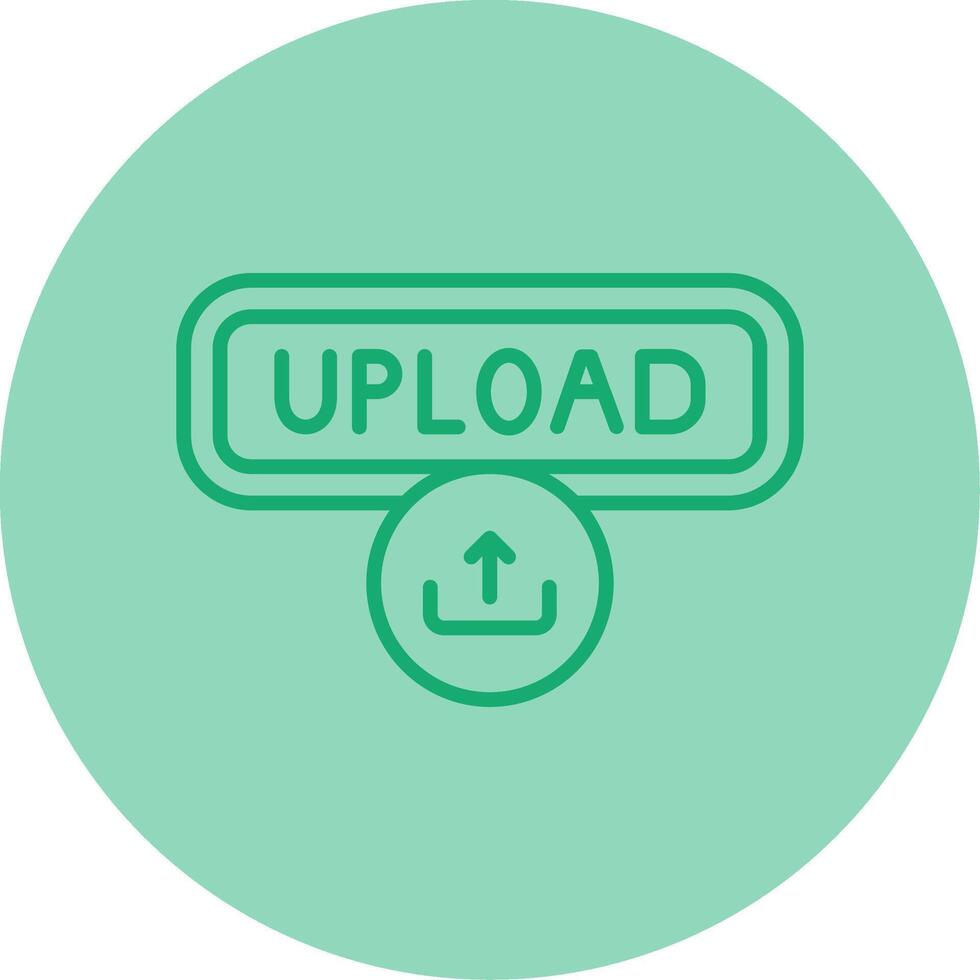 Upload Line Dual Tone Circle Icon vector