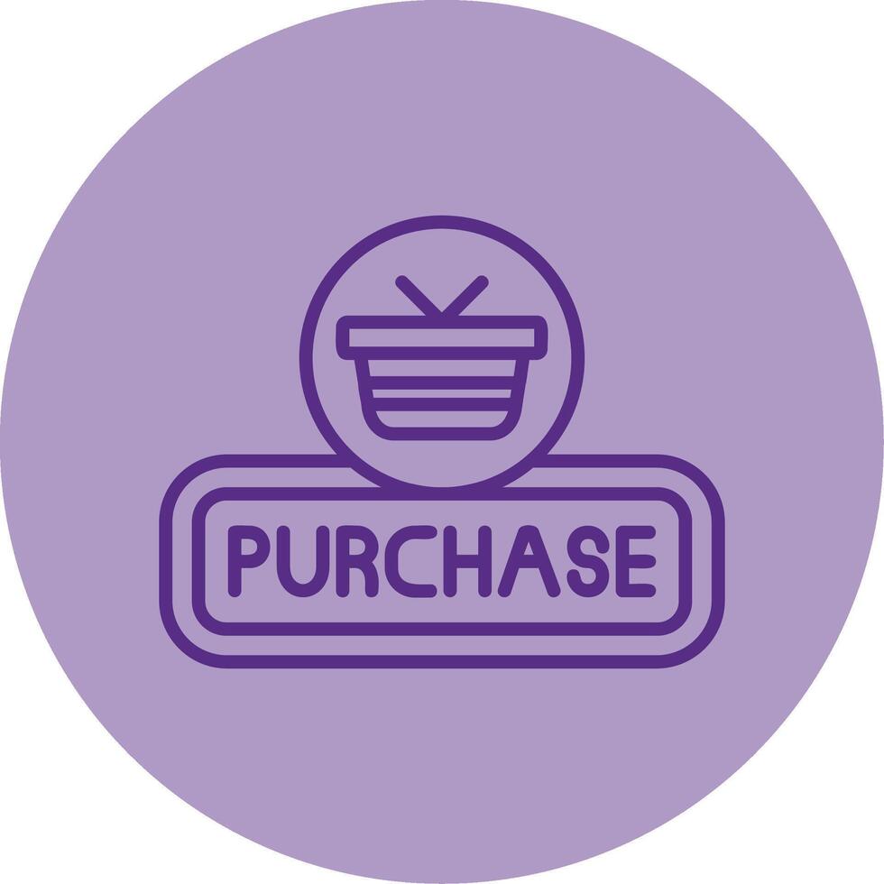 Purchase Line Dual Tone Circle Icon vector