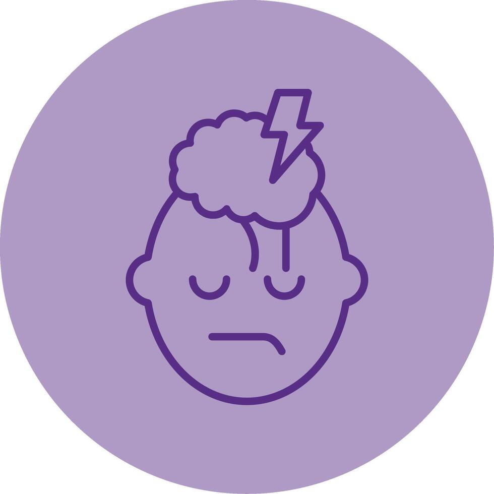 Stroke Line Dual Tone Circle Icon vector