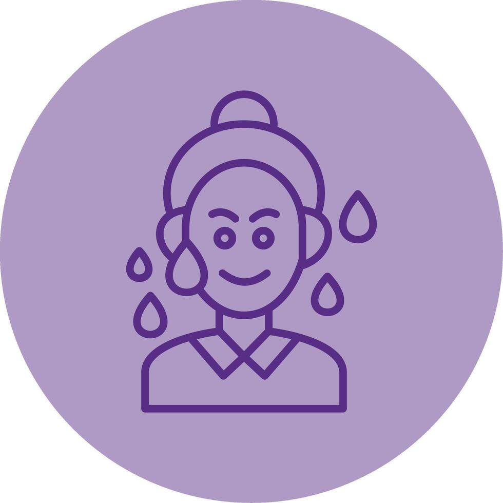 Sweating Line Dual Tone Circle Icon vector