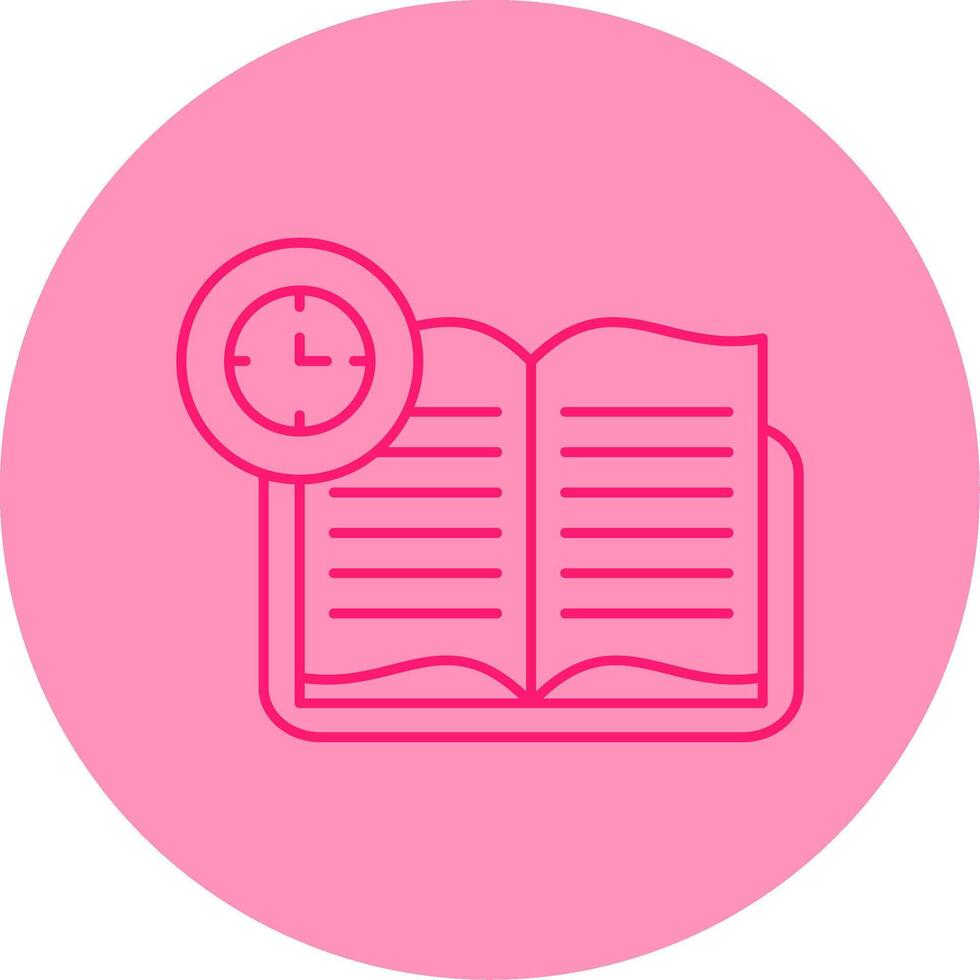 Continuous Learning Line Dual Tone Circle Icon vector