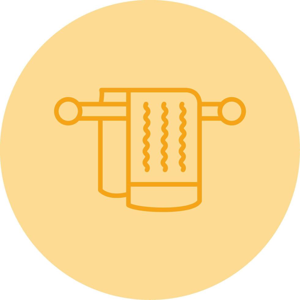 Towel Line Dual Tone Circle Icon vector