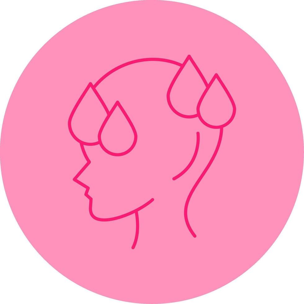 Sweating Line Dual Tone Circle Icon vector