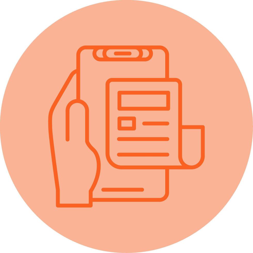 News Line Dual Tone Circle Icon vector
