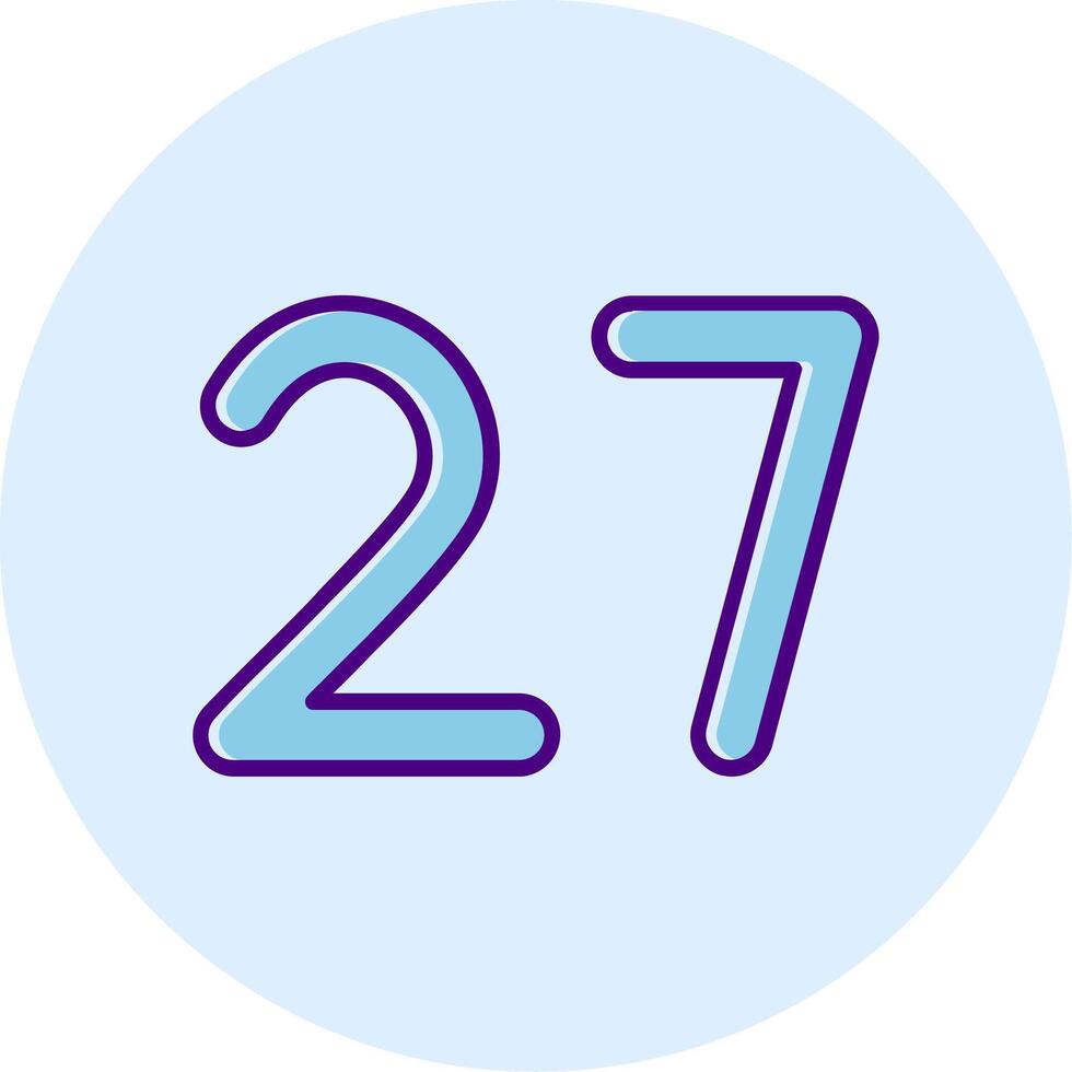 Twenty seven Line Dual Tone Circle Icon vector