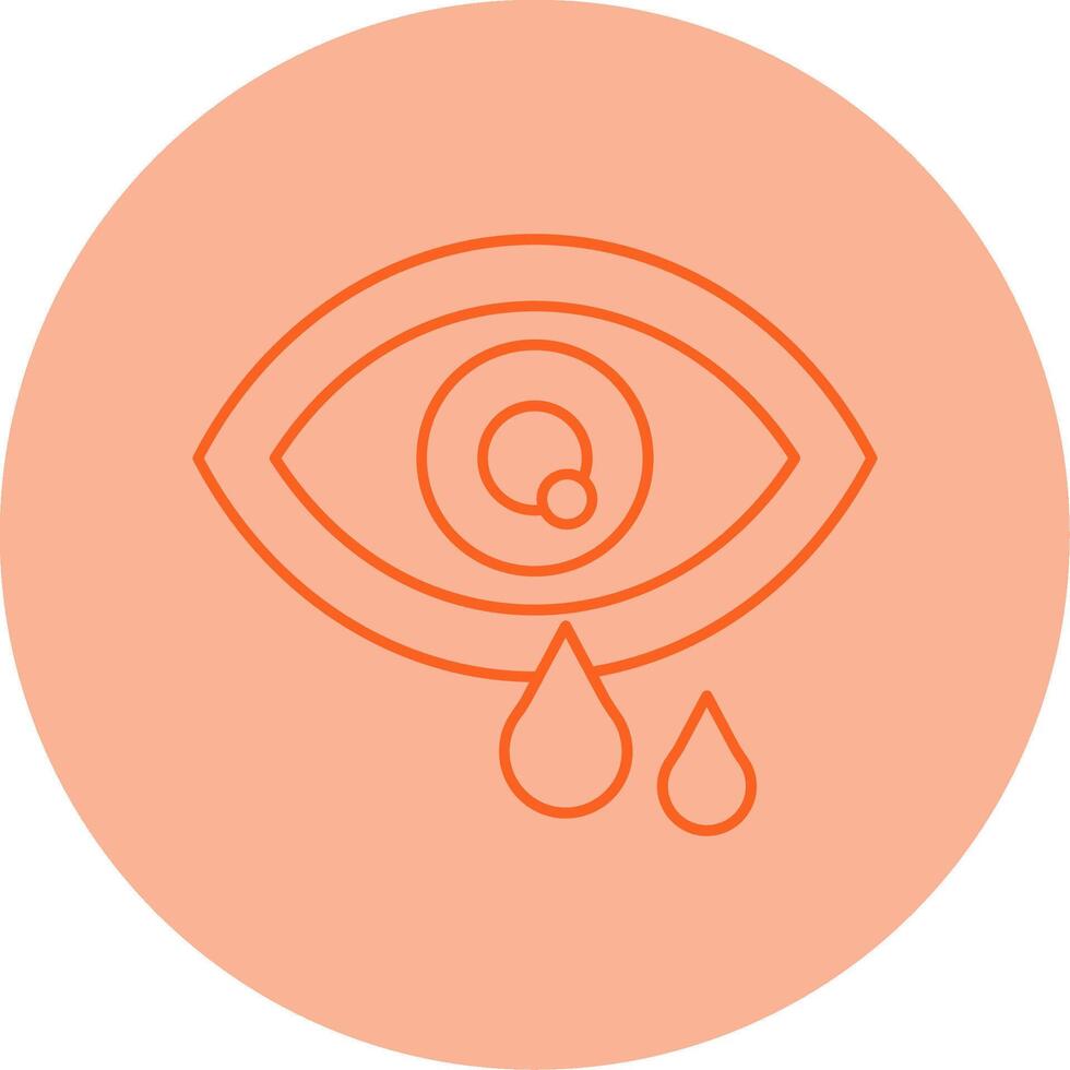 Eye Line Dual Tone Circle Icon vector