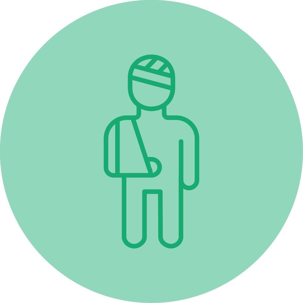 Injury Line Dual Tone Circle Icon vector